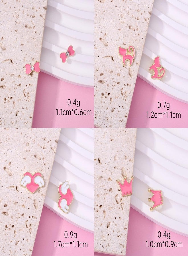 Vopintpy 20 Pcs Valentines Flower Butterfly Nail Charms for Nails Art 3D Bow Heart Nail Charms Mixed Rose Star Design Nail Decorations Shiny Romantic Valentines Nail Art Charms Nail Supplies - Image 5